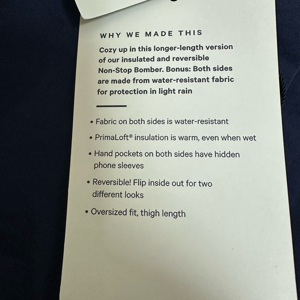 NWT Lululemon Oversized Bomber Jacket - Picture 7 of 8